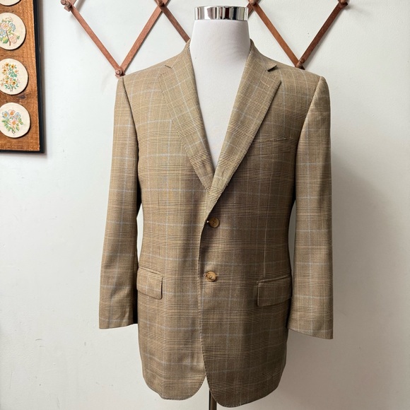 Ermenegildo Zegna Wool Houndstooth Plaid Blazer
